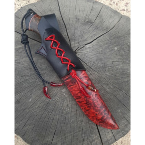 ПОЖЕЖА ніж ручної роботи майстра студії Павла Гончаренка, замовити купити в Україні (Вуглецевий дамаск, 530 шарів). Photo 2